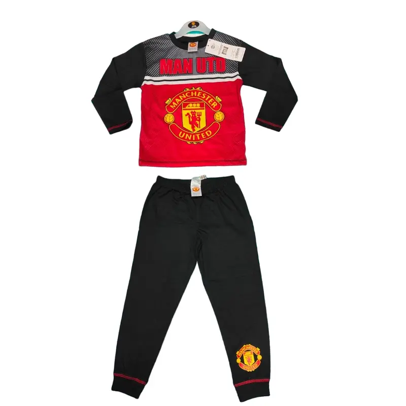 SCLClothing Boys Man UTD Football Pyjamas Set MUFC Manchester United F.C Official Club Merchandise Cotton Nightwear (Ages 4-12Y) Christmas Gift 1
