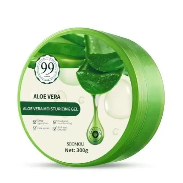 Organic Aloe Vera Gel for Face & Body, 99% Pure Aloe Vera Gel, Ideal for Skin, Scalp and Hair Hydration. Calming Moisturiser for after sun exposure and sunburns