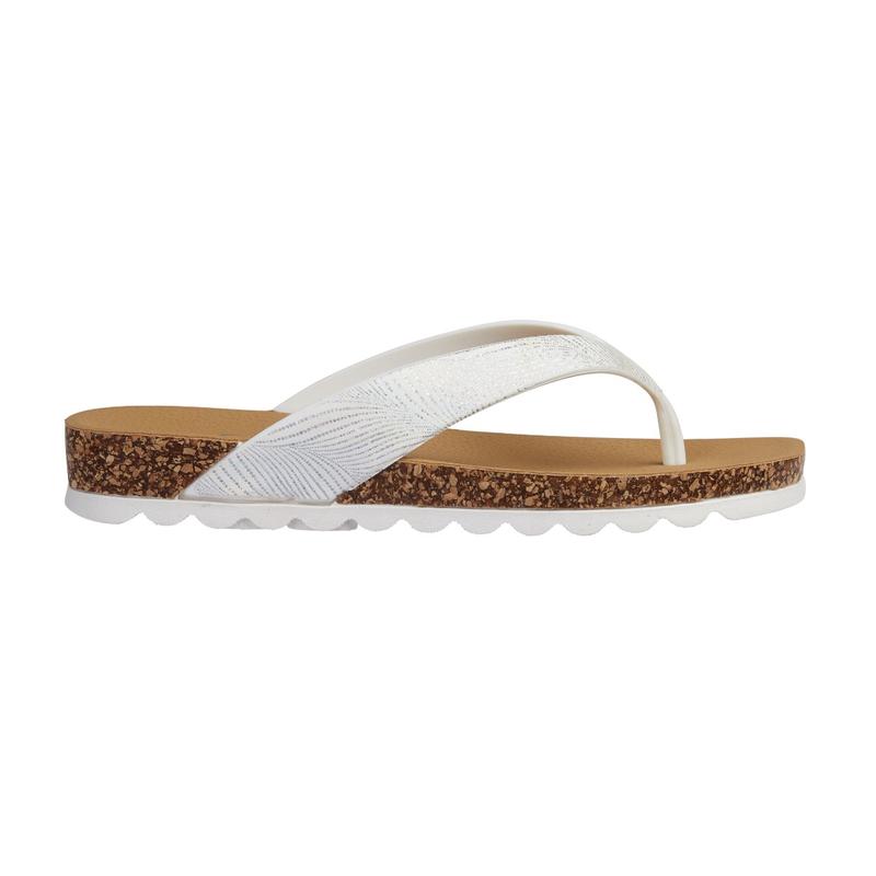 DAWN - Ladies toe-post with silver foil and square toe Girl Women 4