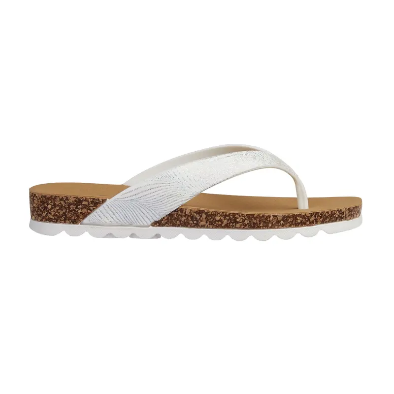 DAWN - Ladies toe-post with silver foil and square toe Girl Women 4