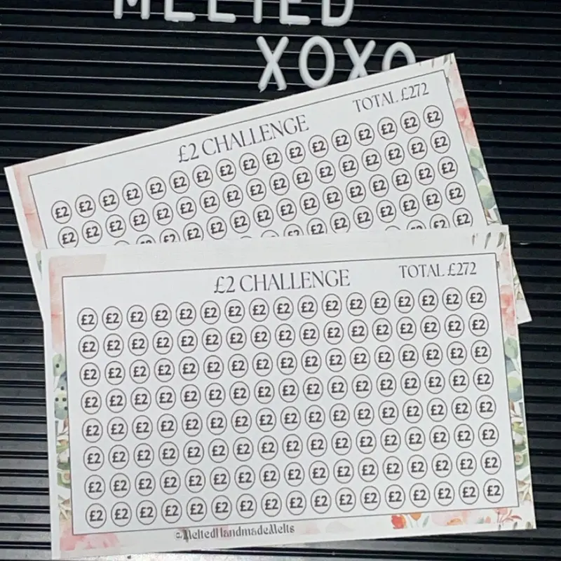 Penny Savings and challenge STICKERS for Money Tins Cash Stuffing & Budgeting 4