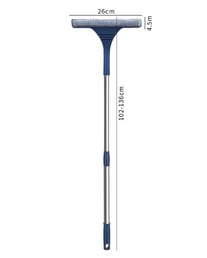 Professional Extendable Glass Cleaning Pole, 102-136cm, Squeegee Cleaner, Bendable Head, Professional Window Cleaning, Lightweight Cleaning Tool Adjustable 8