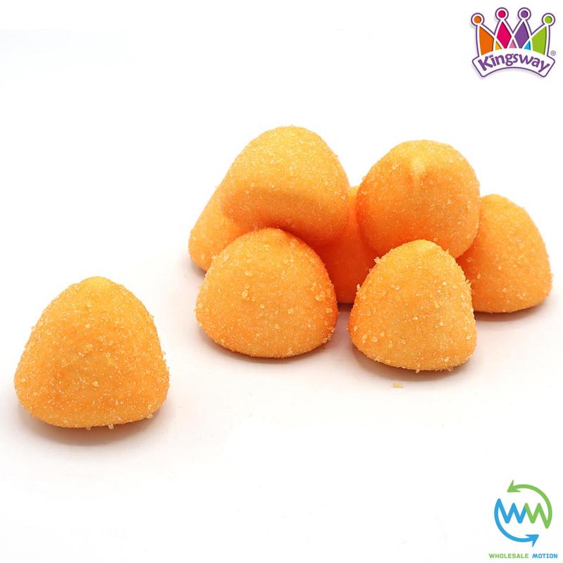 ORANGE PAINT BALLS Sweets PEACH Gummy Candy MARSHMALLOW Jelly GUMMIES Jellies SUGAR COATED Mallow Vanilla Snack Kingsway PICK N MIX UK 1