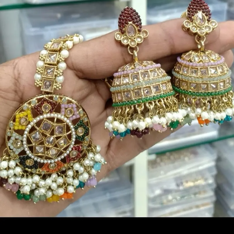 Earrings and maang tikka sets