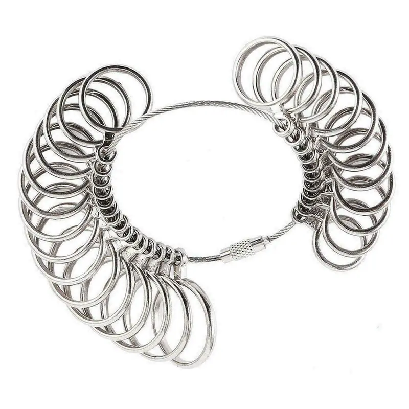 RING SIZE MEASURE UK FINGER SIZER GAUGE FOR MEN WOMEN SIZES A-Z REUSABLE SET 2