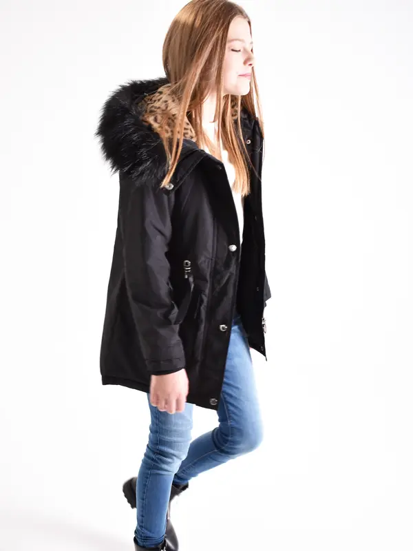 Charcoal Fashion Girl's Water Repellent Padded Fishtail Parka 2