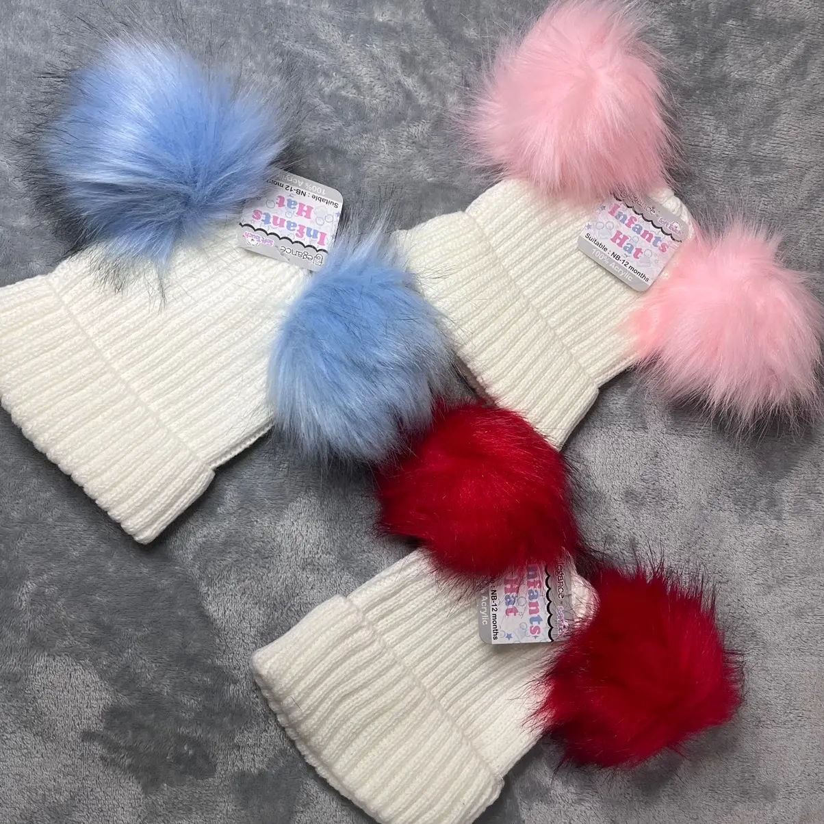 double pom pom hat