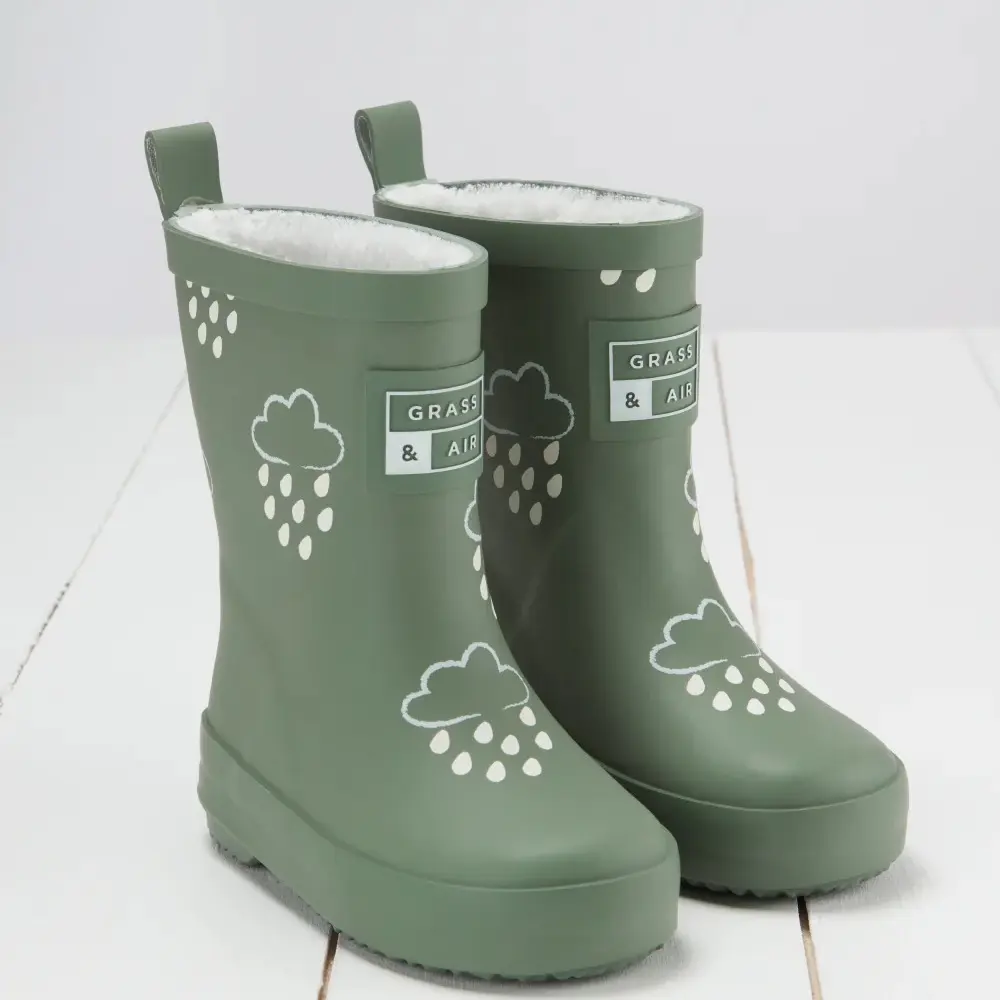 Khaki Colour-Revealing Wellies - Waterproof  Fun & Style For Your Little One! Splash