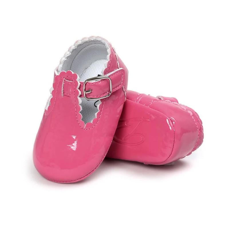 Baby Girl Shoes Moccasins Mary Jane Soft Soled Non-slip Footwear Crib PU Leather Newborn Baby Shoes Christmas Gift first 4