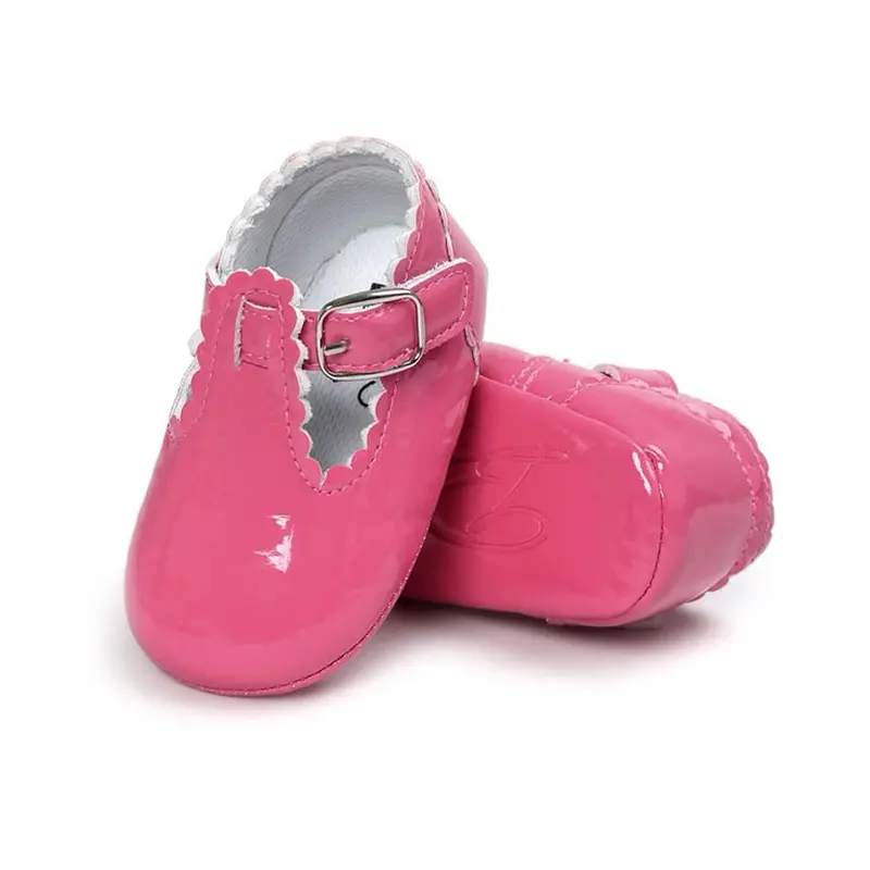 Baby Girl Shoes Moccasins Mary Jane Soft Soled Non-slip Footwear Crib PU Leather Newborn Baby Shoes Christmas Gift first 4