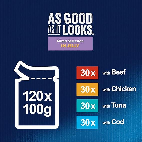 Felix As Good As It Looks Meat And Fish Cat Food, 100 g (Pack of 120) 4