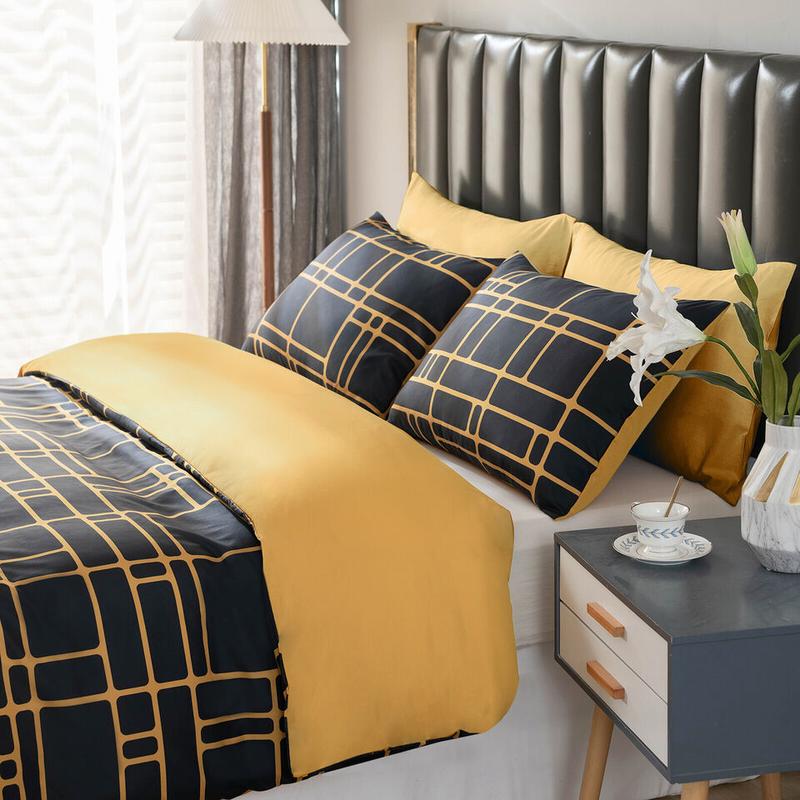Product Introduction of Bricks Duvet cover Set with Pillow Cases Reversible Bedding Sets Single Double King Size and Super King Size Duvet Quilt Cover Set Ultrasoft Microfiber Bed Set with Zipper Closure 15
