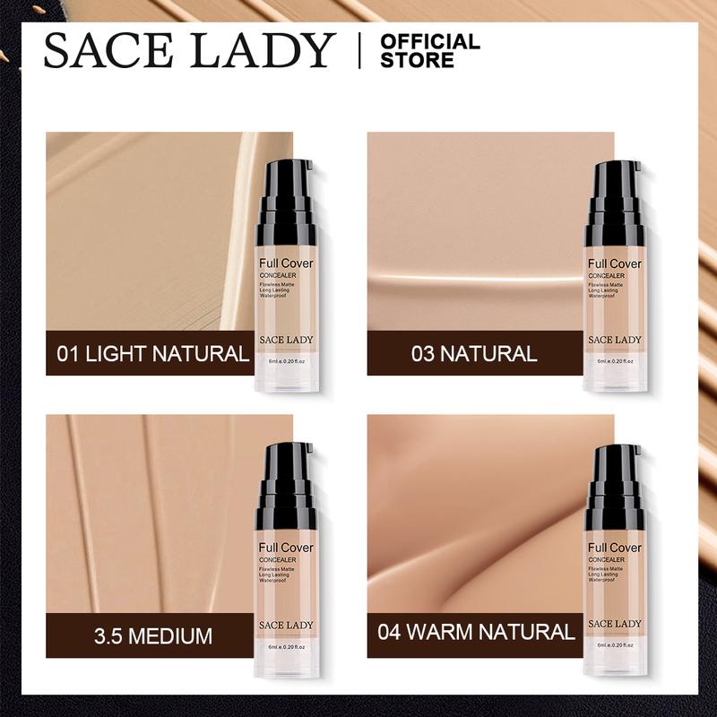 SACE LADY Long-lasting Medium Coverage Foundation, Lightweight Foundation, Moisturizing Foundation, Full Coverage Flawless Matte Waterproof Makeup Cream, Lightweight Concealer Foundation, Makeup Product, Valentines Gift, Gift for Girls 7