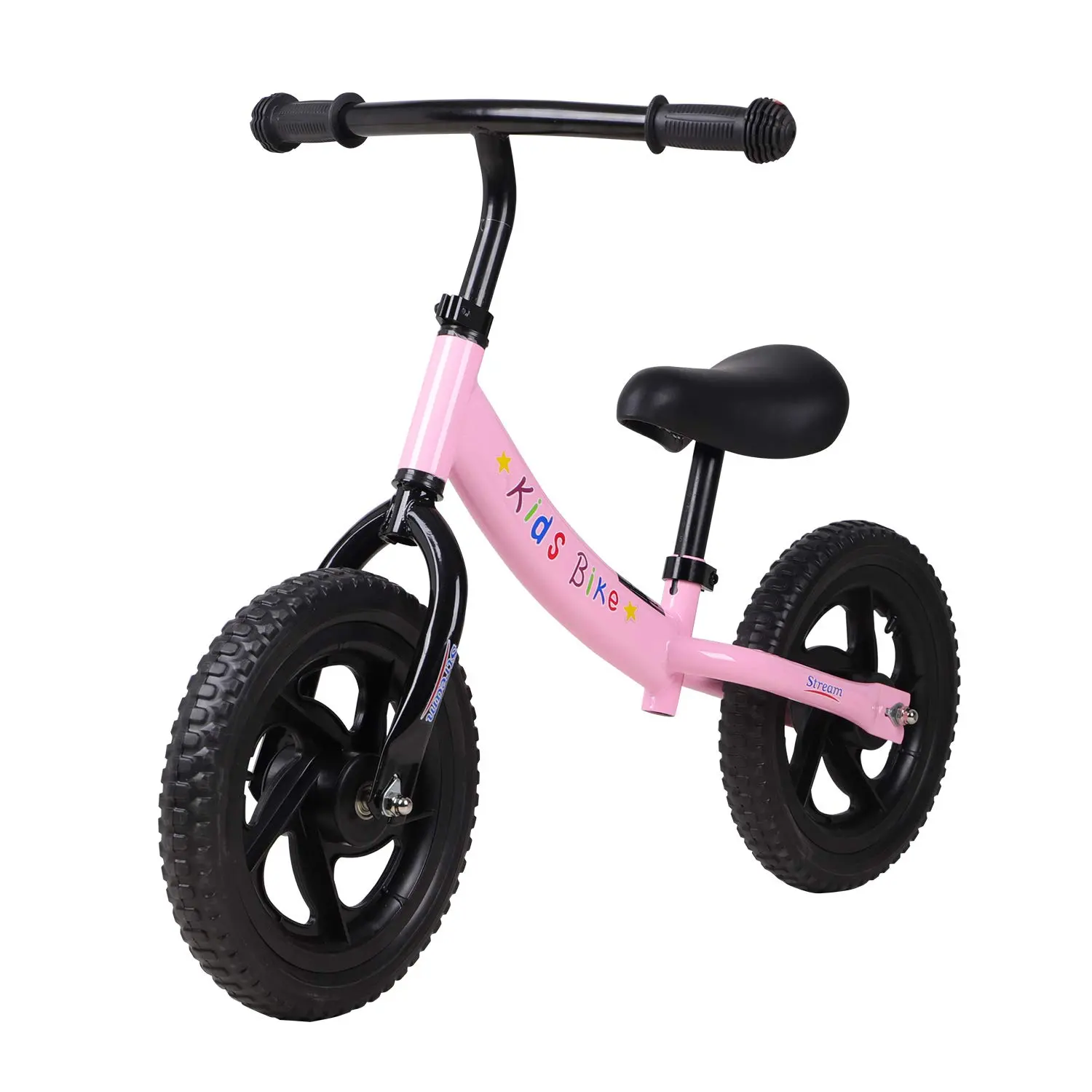 12" Balance Bike for 2-6 Year Old Girls Boys, Toddler Training No Pedal Bicycle with Adjustable Handlebar/Seat, Lightweight Carbon Steel Walking Balance Bike for Age 2 3 4 5 6 Kids,Best Easter Gifts