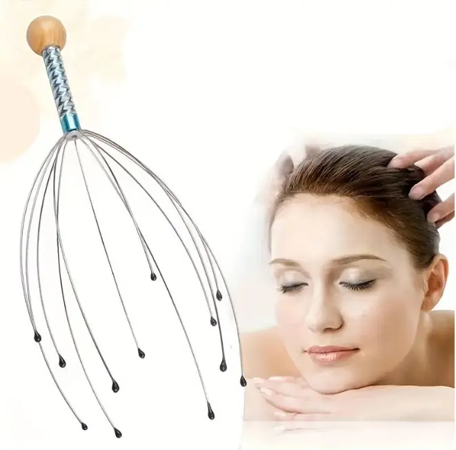 2pcs   Stress-Relief Octopus Scalp Massager - Durable Metal Head Scratcher for Deep Relaxation & Hair Growth Body Care 7