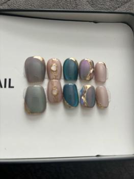 Product Review of Top-Tier Quality Manicure, TUGE NAIL Blossom Series 100% Handcrafted Press On Nails Nail Art, Cat's Eye Effect, French Tip Nail, Reusable, Long-Lasting, Eco-Friendly, DIY Manicure, Variety of Designs & Sizes Nail Care Nail Polish Cutics Cosmetic from t**5 1