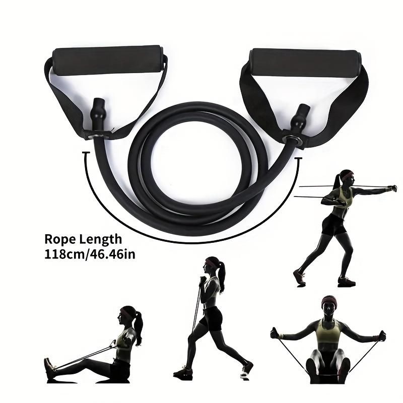Product Introduction of 1pc 5-Level Resistance Bands with Handles for Home Workouts and Strength Training - Perfect for Yoga, Pilates, and Boxing 8