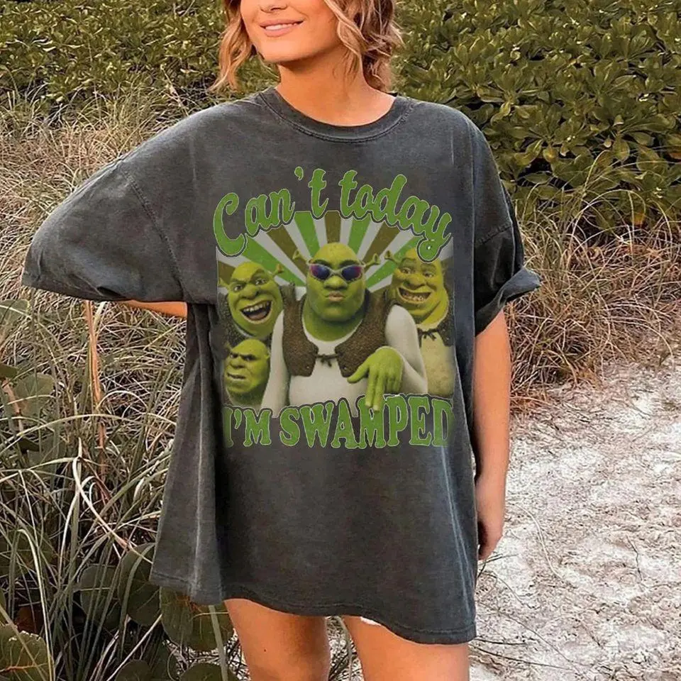 Can't Today I'm Swamped Shirt, Shrek shirt Cotton Top