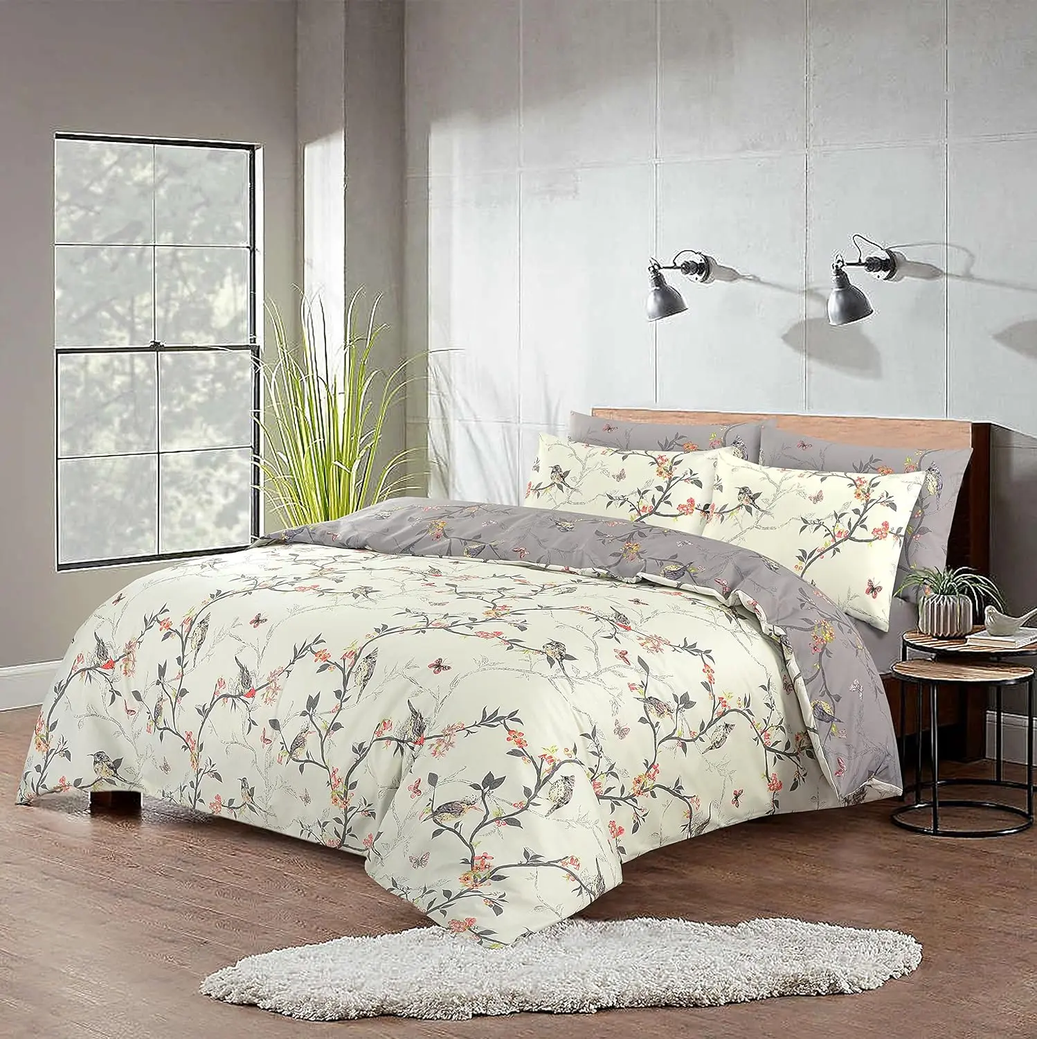 3 Piece Printed Duvet Cover Set 100% Cotton Quilt Covers Bedding Sets Double Super King Bed Size