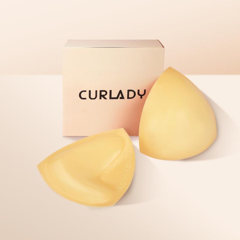 【Curlady】2024 NEW Adhesive Bra, Push up Strapless Self Adhesive Bra, Invisible Silicone Bra for Backless Dress