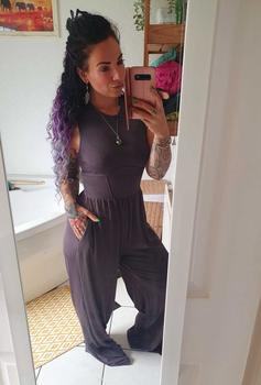 Product Review of [4 colours, UK size 6-28] Solid Sleeveless Wide Leg Jumpsuit from ⭐**️ 0