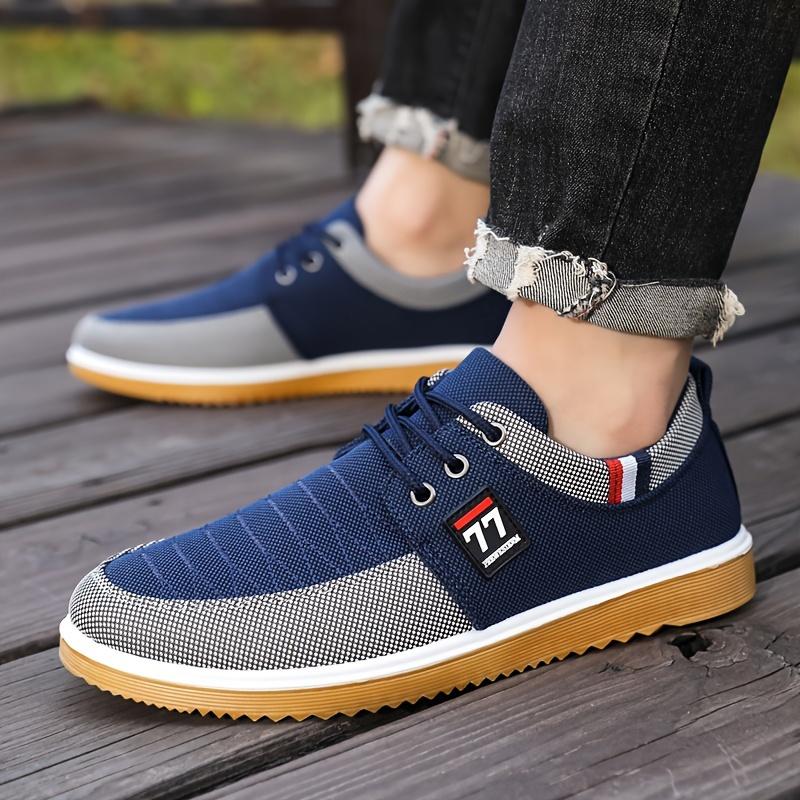 Product Introduction of All-Season Men's Comfy Canvas Shoes - Breathable, Durable Rubber Sole, Versatile, Stylish Lace-Up for Office, Walking, Driving, Sports 3