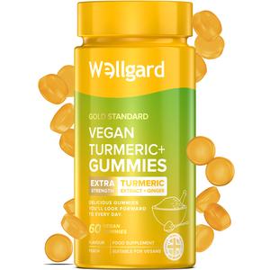 Wellgard Vegan Turmeric & Ginger Gummies, Vitamin Gummies