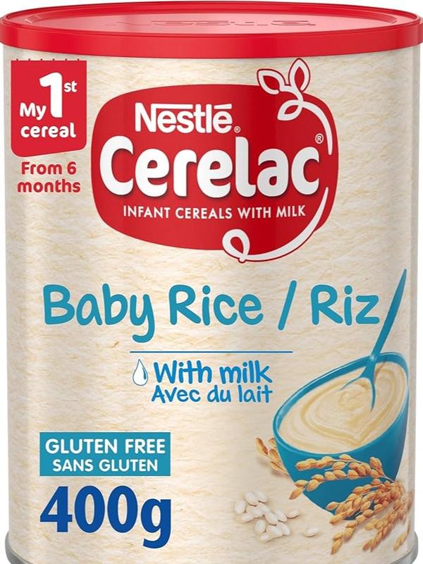 Nestle Cerelac Rice with Milk Infant Cereal, 6 months+, 400 g (Pack of 2) 1