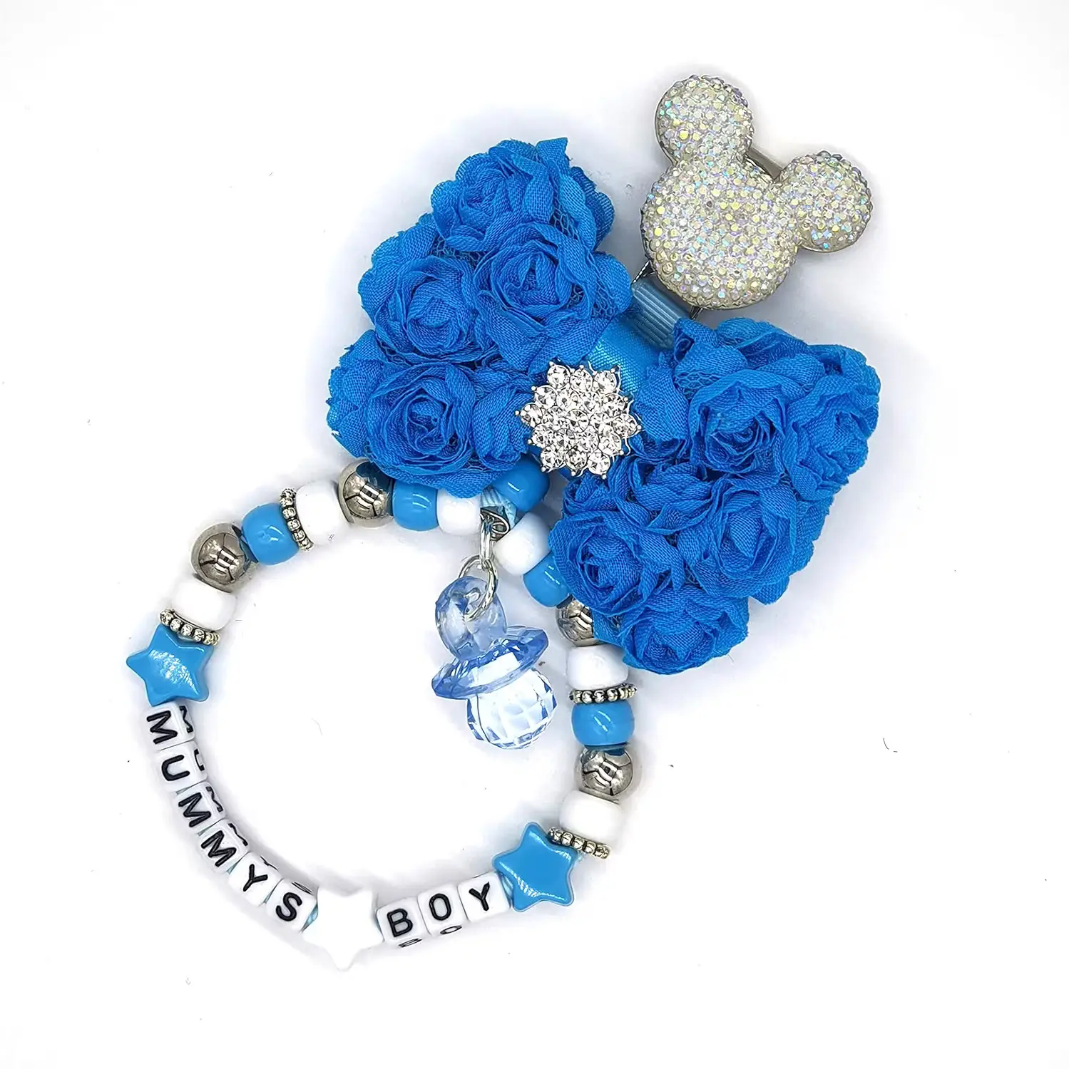 Personalised pram charm in multi colors baby girls and boys