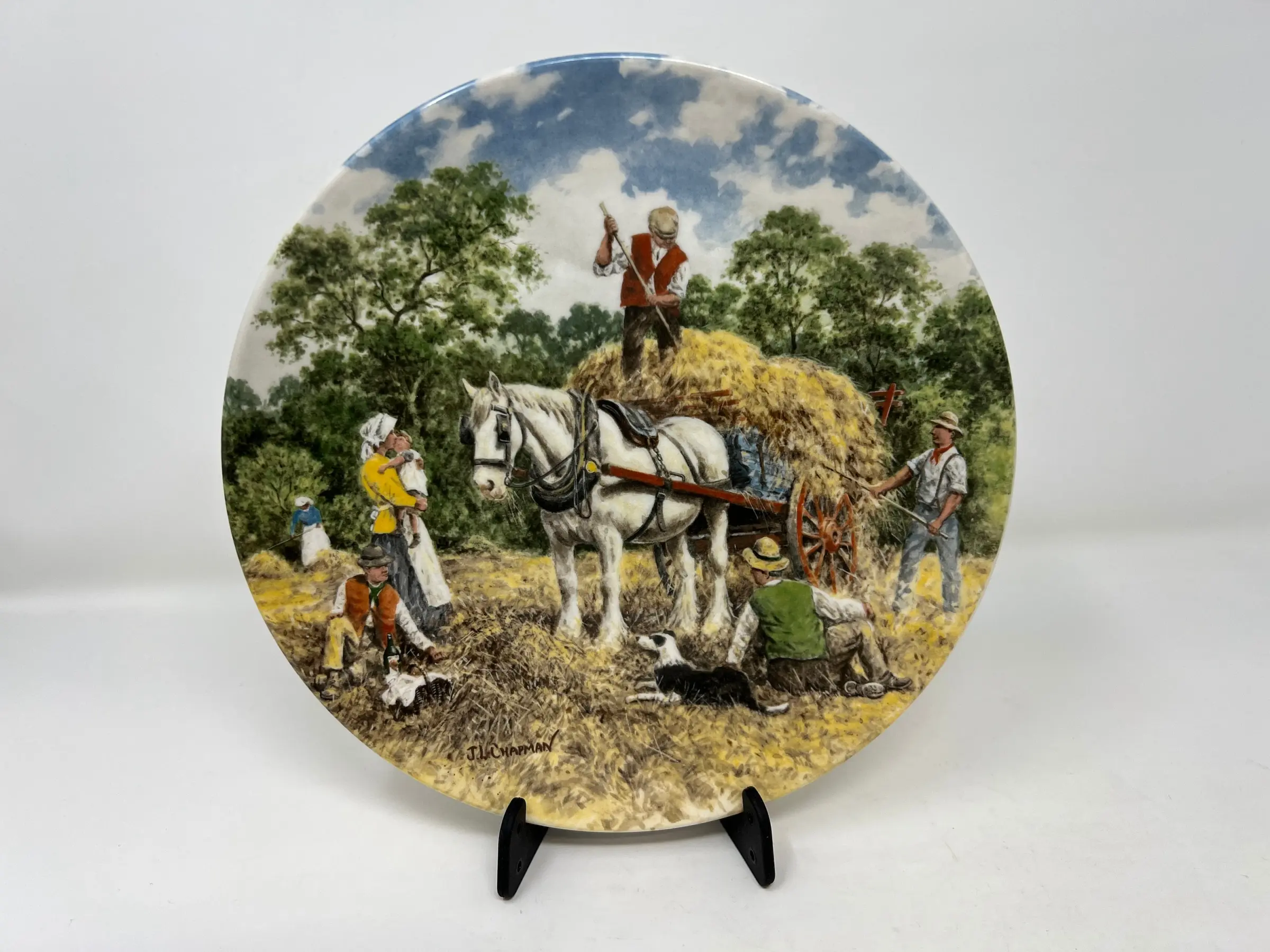 Wedgwood Haymaking, Life on the Farm, British Rural Life, Wall Décor Art Plate, Antiques Plate, Rare Finds By john L.Chapman