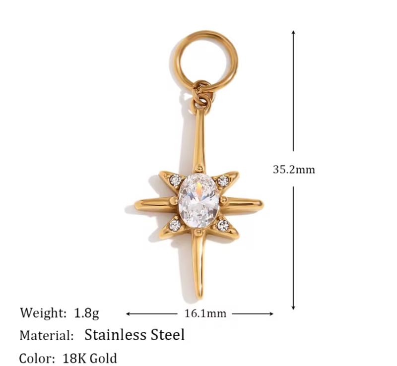 Product Introduction of Charm Bar- 18k gold plated stainless steel charms 11