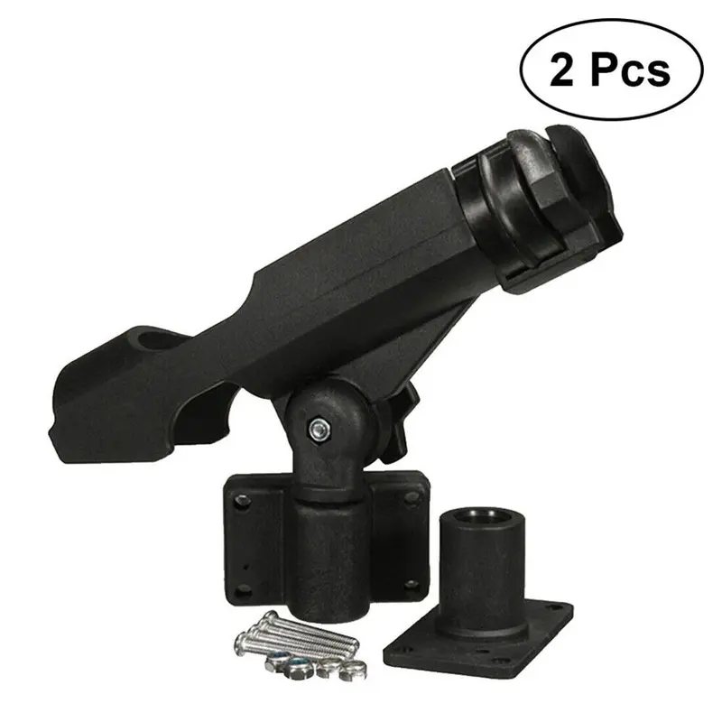 2pcs Adjustable Fishing Rod Pole Mount Stand Bracket Holder For Kayak Canoe Boat 3