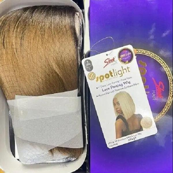 Sleek Spotlight 101 Kayla Human Hair Lace Front C-Part Wig(NT4/27)Free UK Postage 2