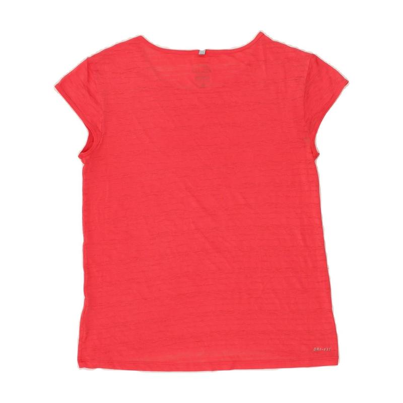 Pre-Owned Vintage NIKE Womens Dri Fit T-Shirt Top UK 6 XS Pink Striped 2
