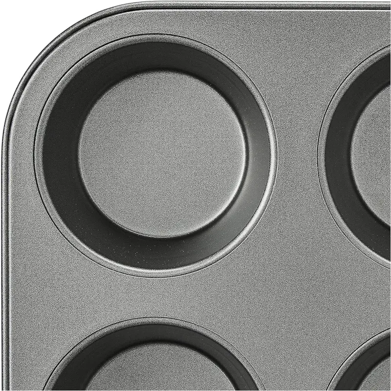 Nonstick Round Carbon Steel Muffin Pan, 2-Pack, Grey Cups Set Cups Set Cups Set Silicone Peace 2