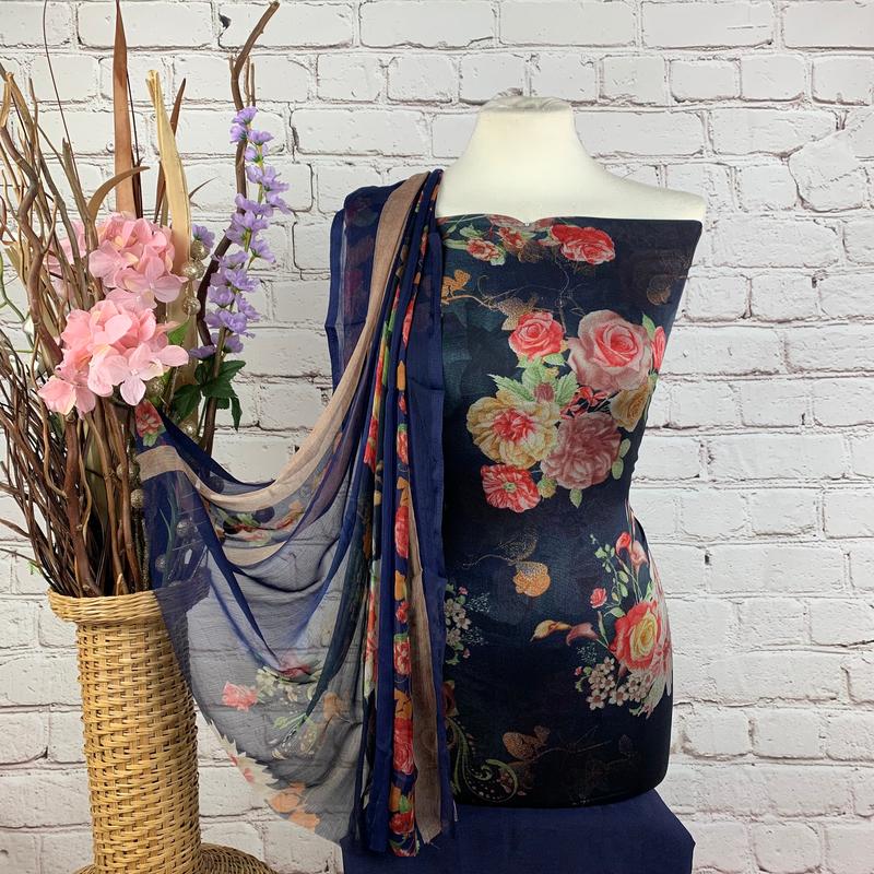 Digital Catonic Floral Print Suit 0