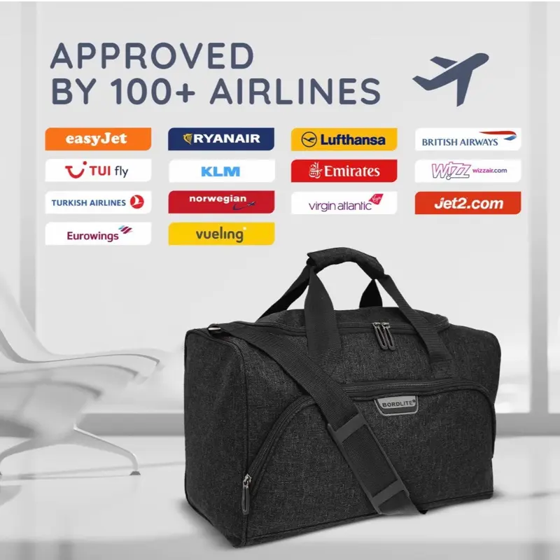 [M&S Bags Ltd] RYANAIR-Size 40cmX20cmX25cm Approved By Ryanair+Wizzair-Under-seat Size Approved by 100+ Airlines Lightweight mash pockets Bordlite Brand