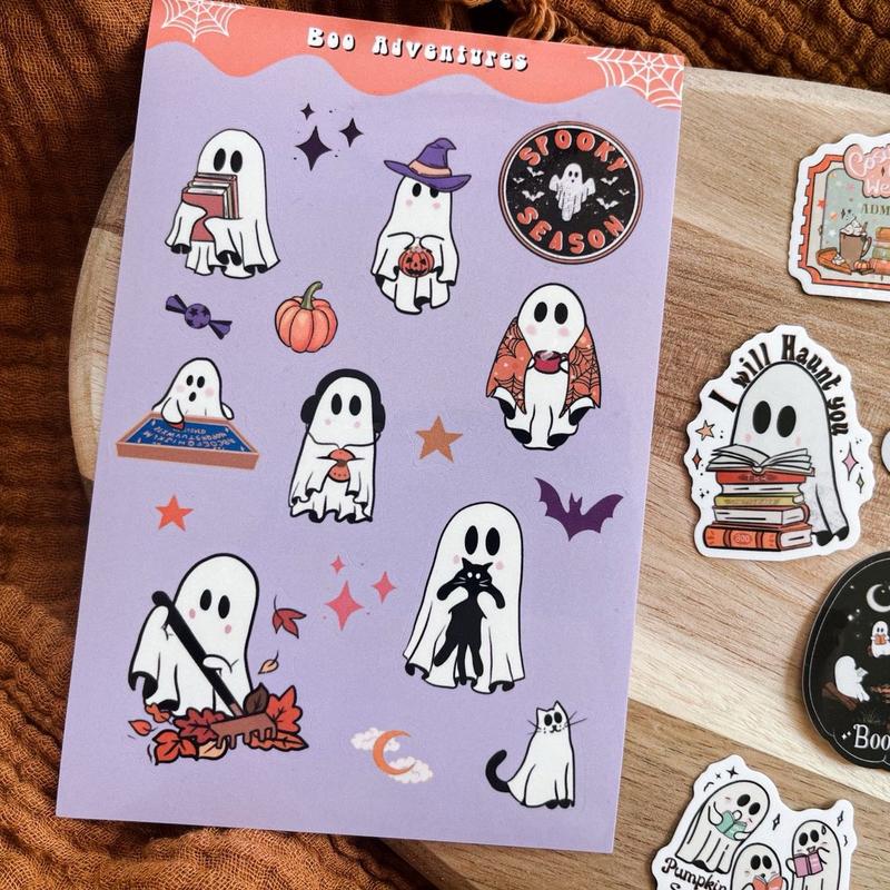 Spooky ghosts sticker bundle for kindles and journaling 2