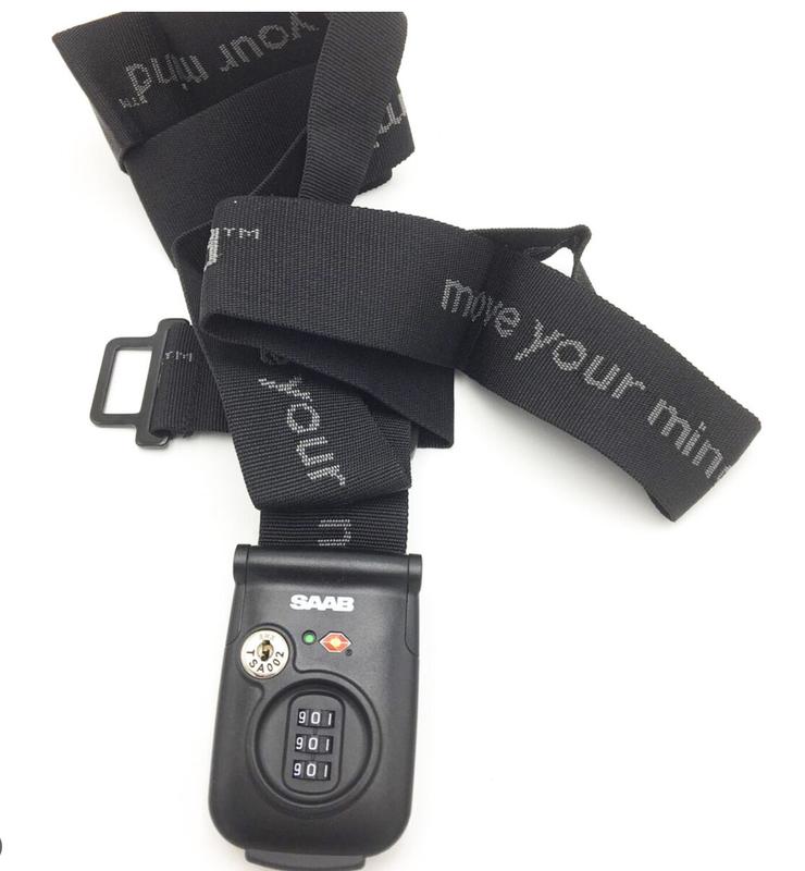 Luggage Strap 80'' Adjustable Suitcase Tie Belts + Combination Safety Lock Saab 4