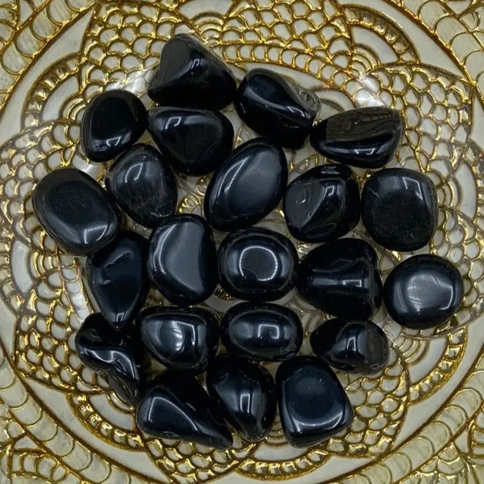 Black Obsidian Tumblestones - Protection & Awareness