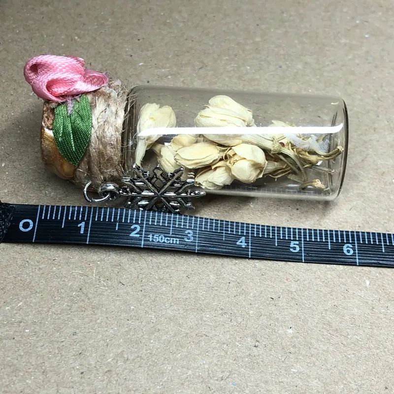 Snowflake floral decorative apothecary bottle 3