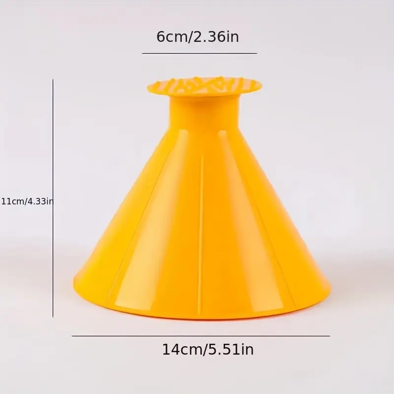 1pc Car Window Windshield Magic Ice Scraping Oil Funnel Snow Shovel + 1pair Gloves, Tool Scraping Winter Car Accessories 2