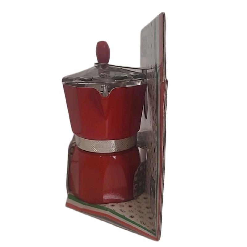 G.A.T. Rossana 3 Cup Moka Pot Espresso Maker Cafetiere GAT Valentines 135ml Coffee Aluminium 3
