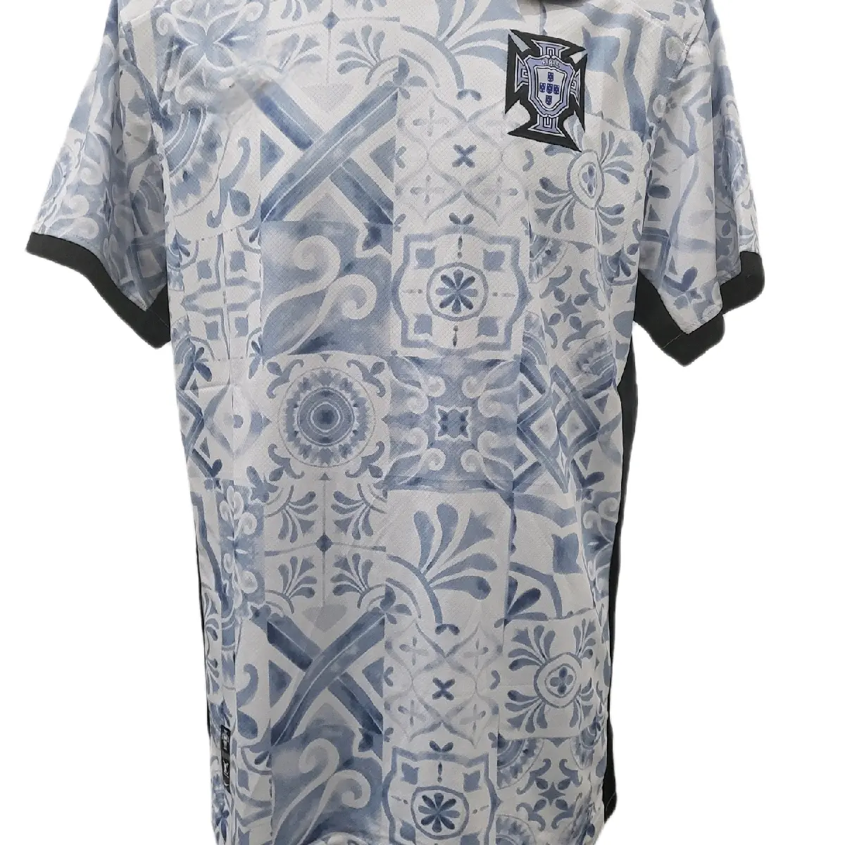 Louis Portugal Football Shirt in Pastel Blue and White