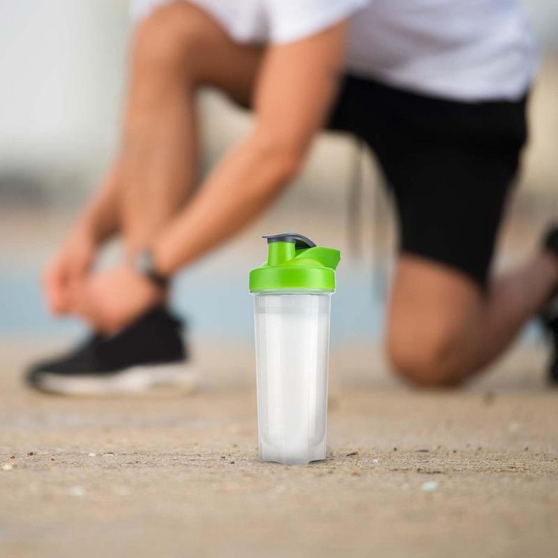 HOMESHOPA 2 x 700ml Protein Shaker Bottle with Mixer Ball for Supplement Shakes, Powder Shaker Bottles, Leakproof Screw On Lid & Secure Drinking Flap Cap, BPA Free Large Sport Gym Blender Bottle-2 per Pack 6