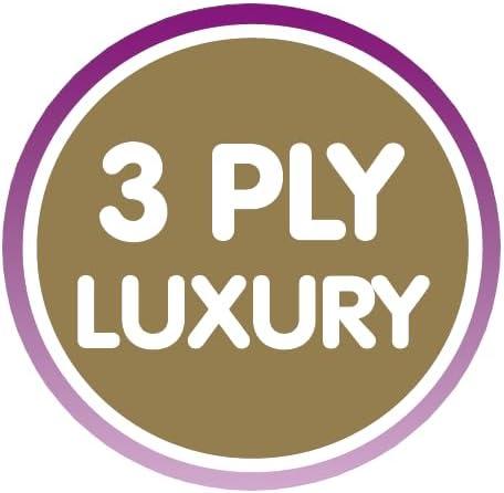 Gentille Quilted Bathroom Tissue | Luxury 3-Ply Toilet Paper  Soft, Strong, Embossed & Sustainable 54 Rolls Bundle Pack Western Wipes Sheets 1