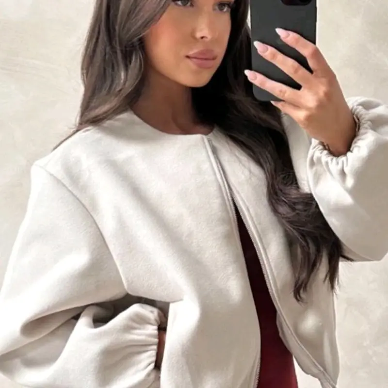 LISA BLACK CROP BOMBER JACKET 3
