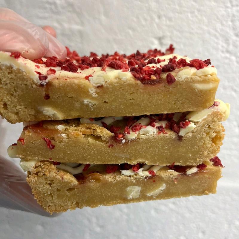 Raspberry White Chocolate Blondie 2