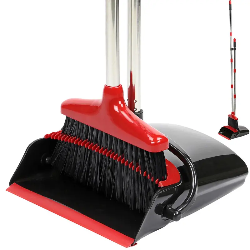 Strong Metal Handle Dustpan and Brush Set for Home Cleaning 2