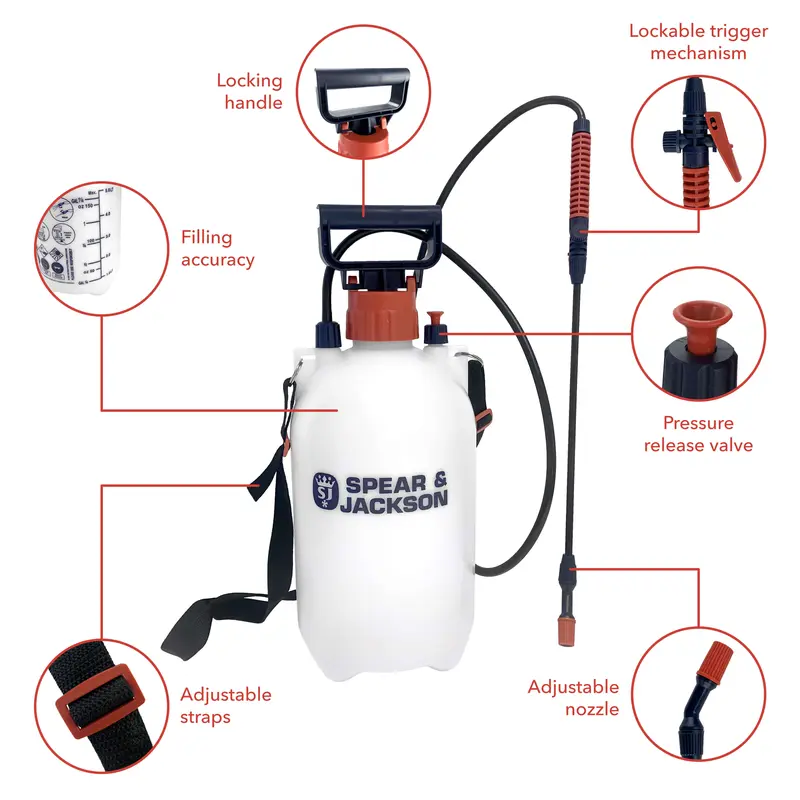 Spear & Jackson 5 Litre Garden Pressure Sprayer 1